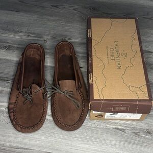 Laurentian Chief Men's Choco Suede Brown Leather Loafers